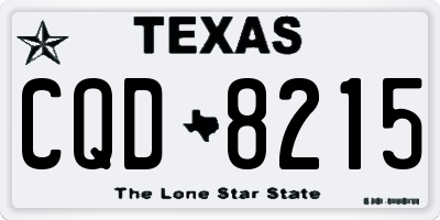 TX license plate CQD8215