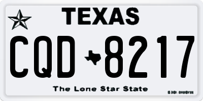 TX license plate CQD8217