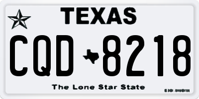 TX license plate CQD8218