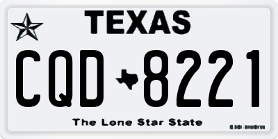TX license plate CQD8221