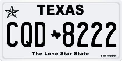 TX license plate CQD8222