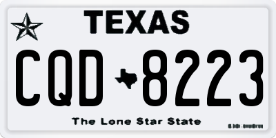TX license plate CQD8223