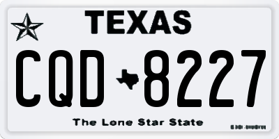 TX license plate CQD8227