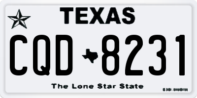 TX license plate CQD8231