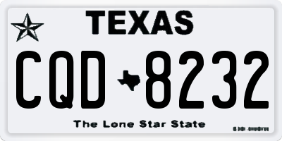 TX license plate CQD8232
