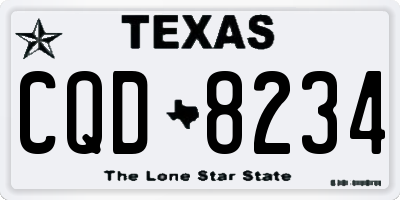 TX license plate CQD8234