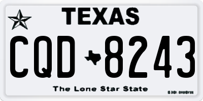 TX license plate CQD8243