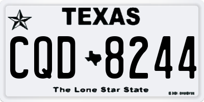 TX license plate CQD8244