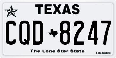 TX license plate CQD8247