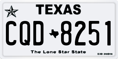 TX license plate CQD8251