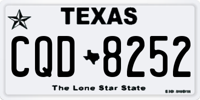 TX license plate CQD8252