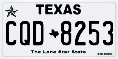 TX license plate CQD8253
