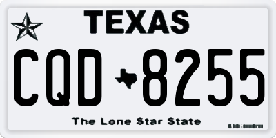 TX license plate CQD8255