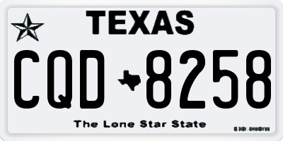 TX license plate CQD8258
