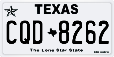 TX license plate CQD8262