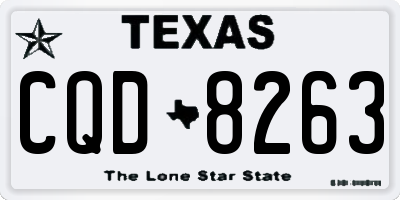 TX license plate CQD8263