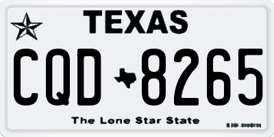 TX license plate CQD8265