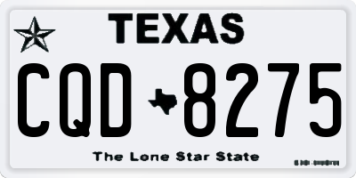 TX license plate CQD8275