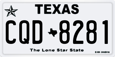 TX license plate CQD8281