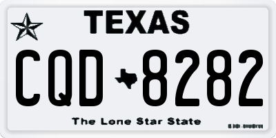 TX license plate CQD8282