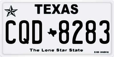 TX license plate CQD8283