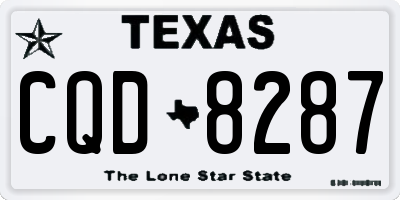 TX license plate CQD8287