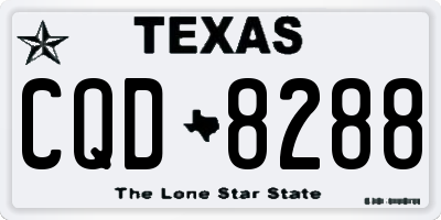 TX license plate CQD8288