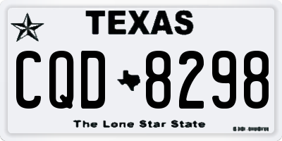 TX license plate CQD8298