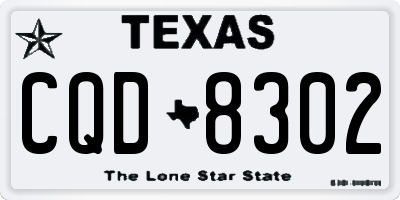 TX license plate CQD8302