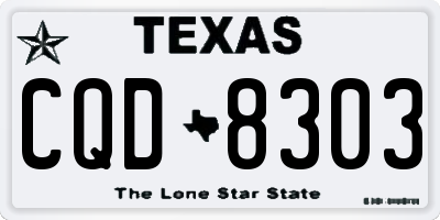TX license plate CQD8303