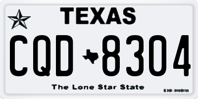 TX license plate CQD8304