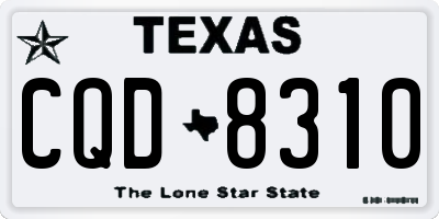 TX license plate CQD8310