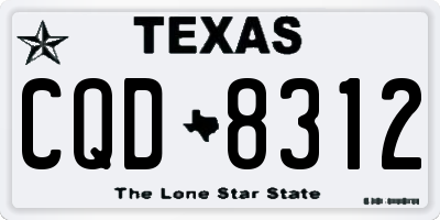 TX license plate CQD8312