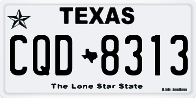 TX license plate CQD8313