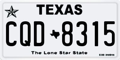 TX license plate CQD8315