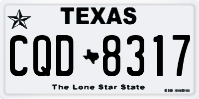 TX license plate CQD8317
