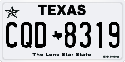 TX license plate CQD8319