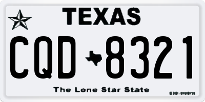 TX license plate CQD8321