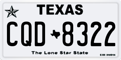 TX license plate CQD8322