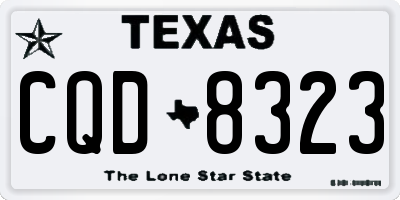 TX license plate CQD8323