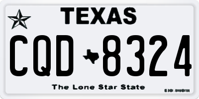 TX license plate CQD8324