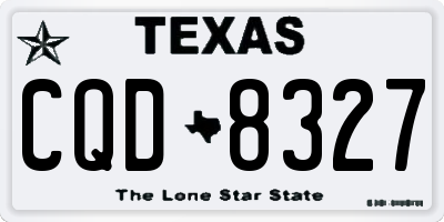 TX license plate CQD8327