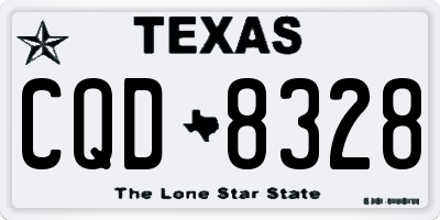 TX license plate CQD8328