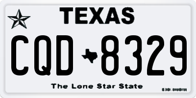 TX license plate CQD8329