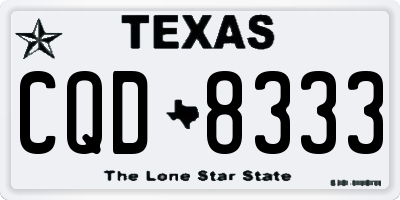 TX license plate CQD8333