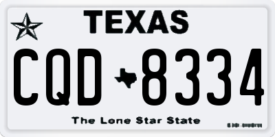 TX license plate CQD8334