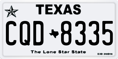 TX license plate CQD8335