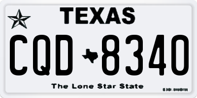 TX license plate CQD8340