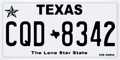 TX license plate CQD8342