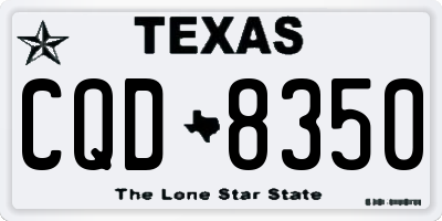 TX license plate CQD8350